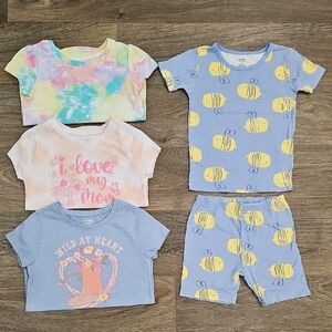 Bundle Of Girls Tops And Pajamas